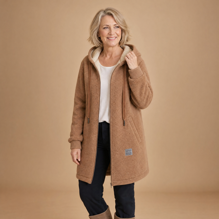 Loretta | Sherpa-Lined Hooded Coat