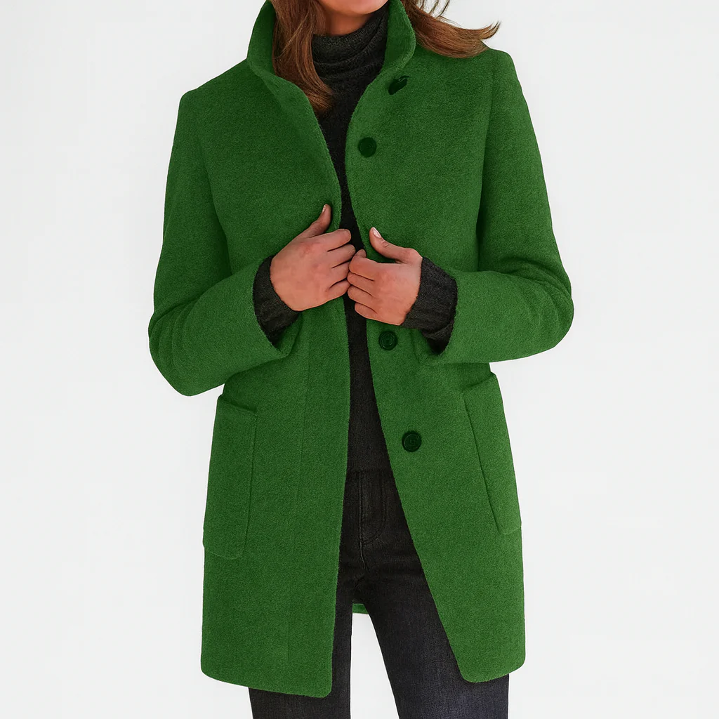 Emilia | Wool Look Button Coat