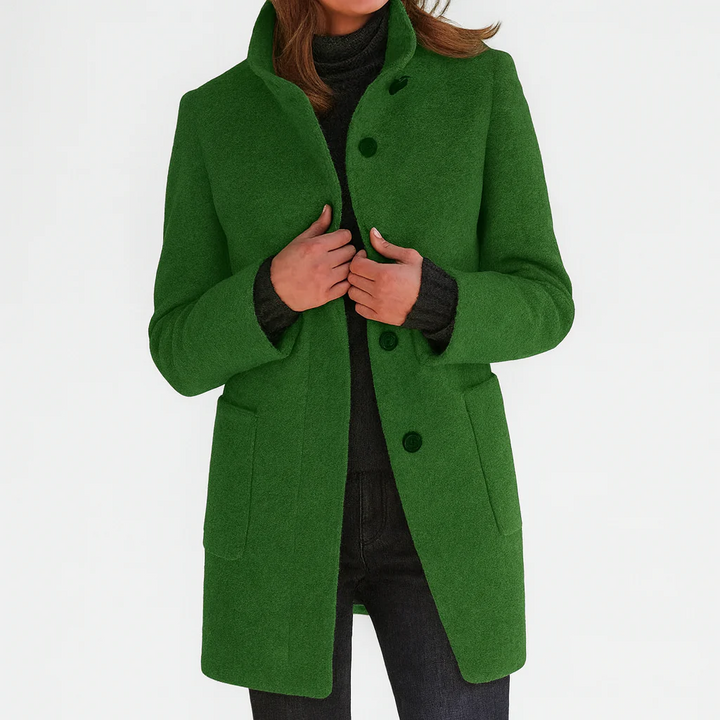 Emilia | Wool Look Button Coat