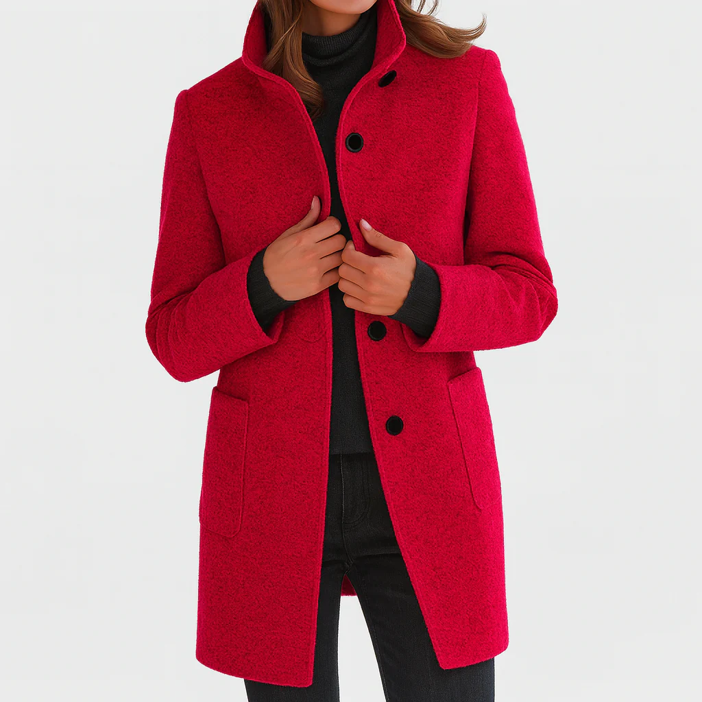 Emilia | Wool Look Button Coat
