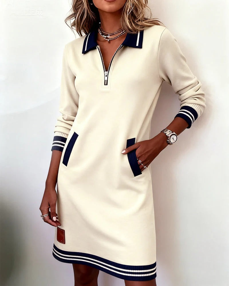 Sophie | Zip Sport Collar Pocket Dress