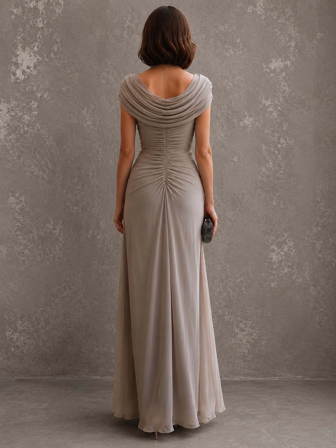 Juliette | Draped Chiffon Maxi Dress