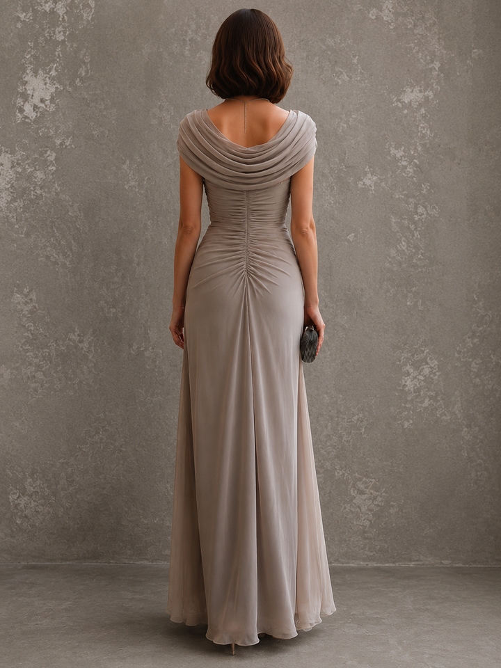 Juliette | Draped Chiffon Maxi Dress