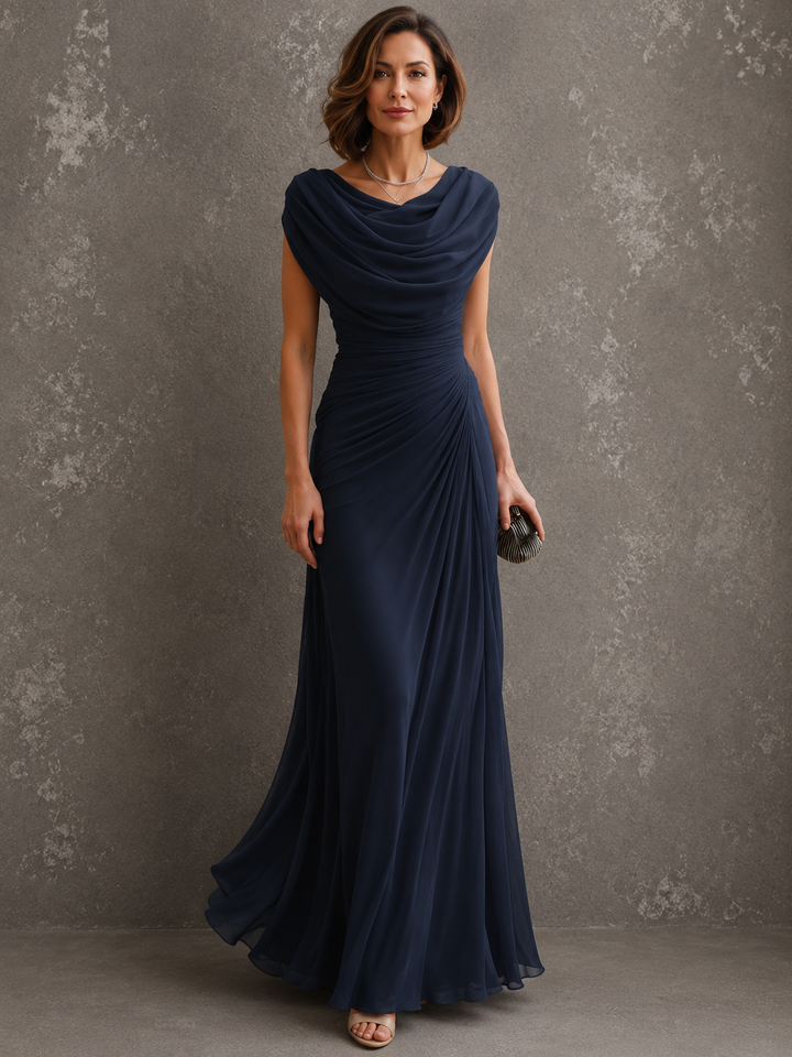 Juliette | Draped Chiffon Maxi Dress