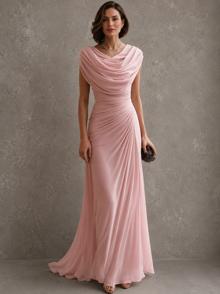 Juliette | Draped Chiffon Maxi Dress