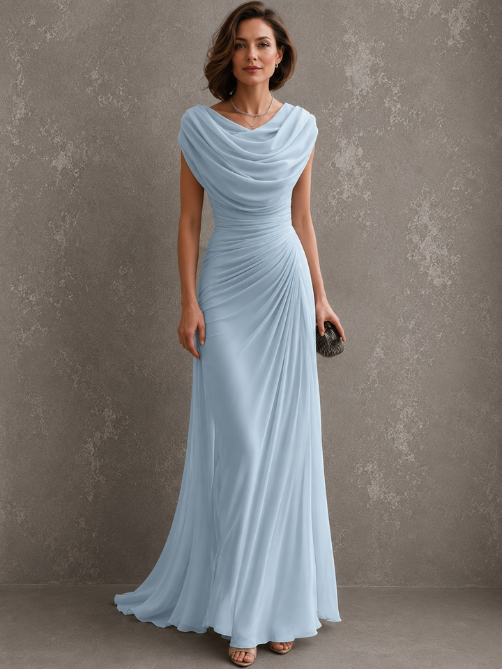 Juliette | Draped Chiffon Maxi Dress