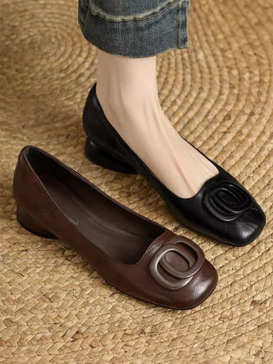 Estella | Classic Buckle Ballet Flats