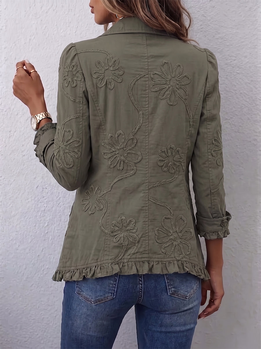 Marisol | Floral Ruffle Jacket