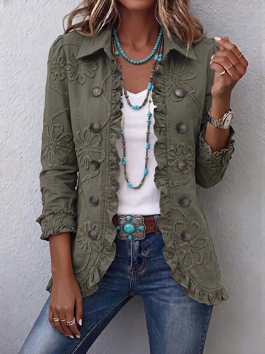Marisol | Floral Ruffle Jacket