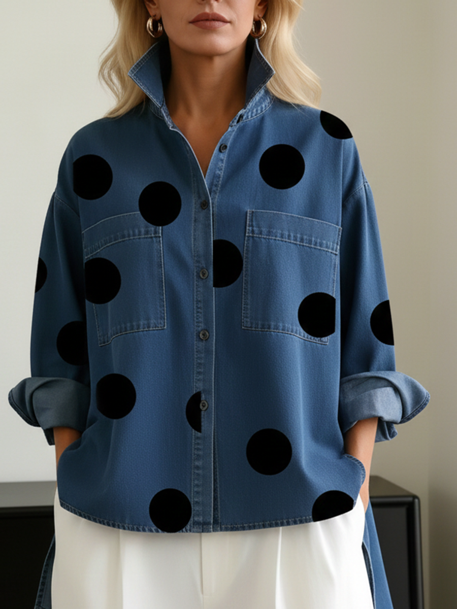 Hadley | Polka Dot Shirt Blouse