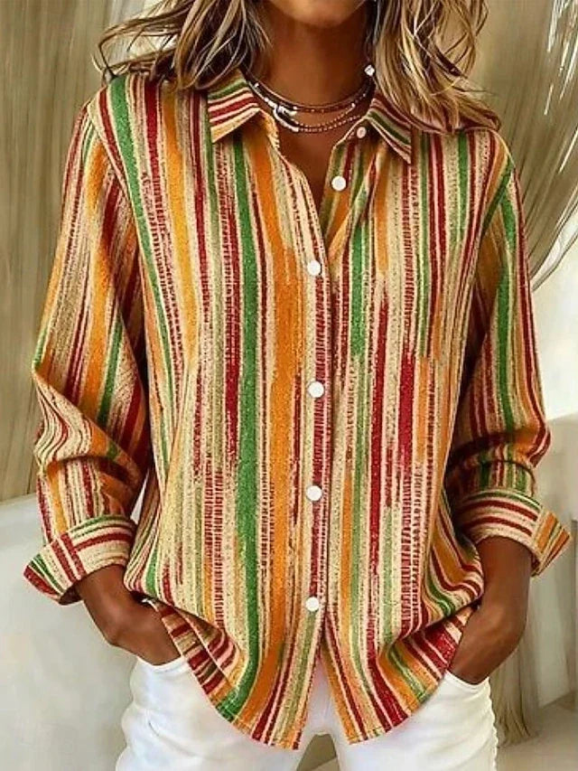 Lucinda | Multicolor Button Blouse