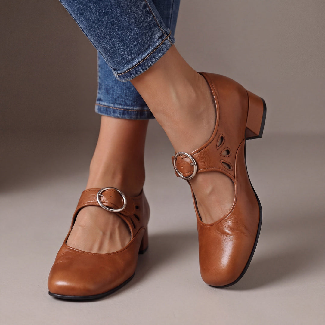 Nina | Buckle Heel Shoes