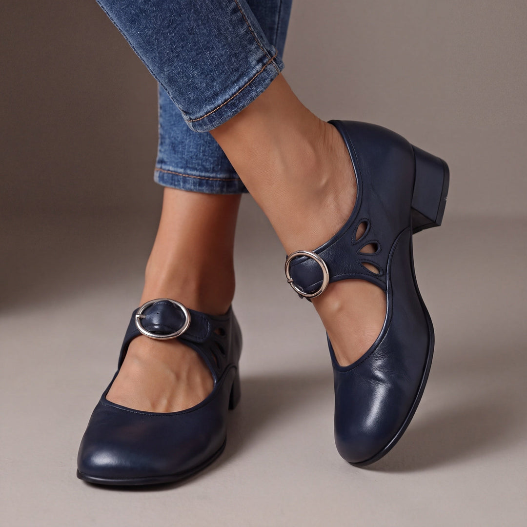 Nina | Buckle Heel Shoes