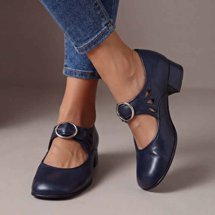 Nina | Buckle Heel Shoes