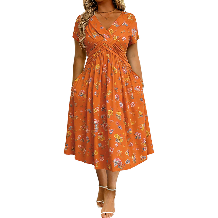 Theresa | Floral Pocket Midi Dress