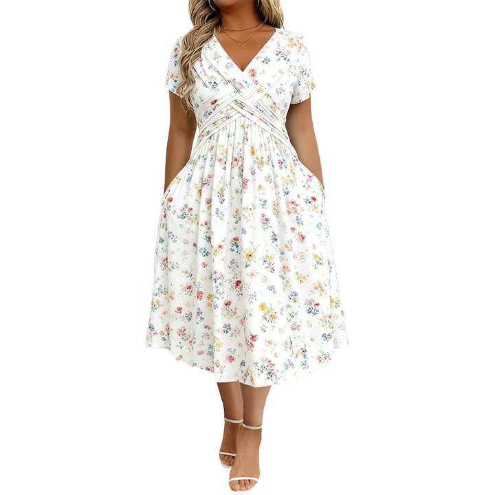 Theresa | Floral Pocket Midi Dress